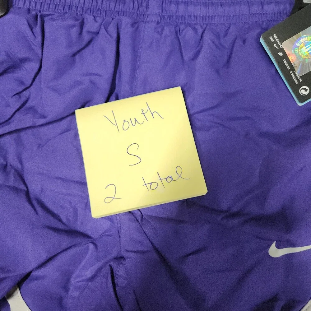 Nike Kansas St State Wildcats Dri-Fit Running Shorts Youth S Purple 146